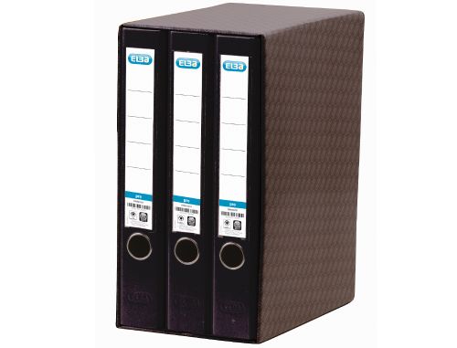 Modulo de 3 pastas de arquivo elba din a4 lombada 50 mm preto , Elba , 23117 , 8427291123843